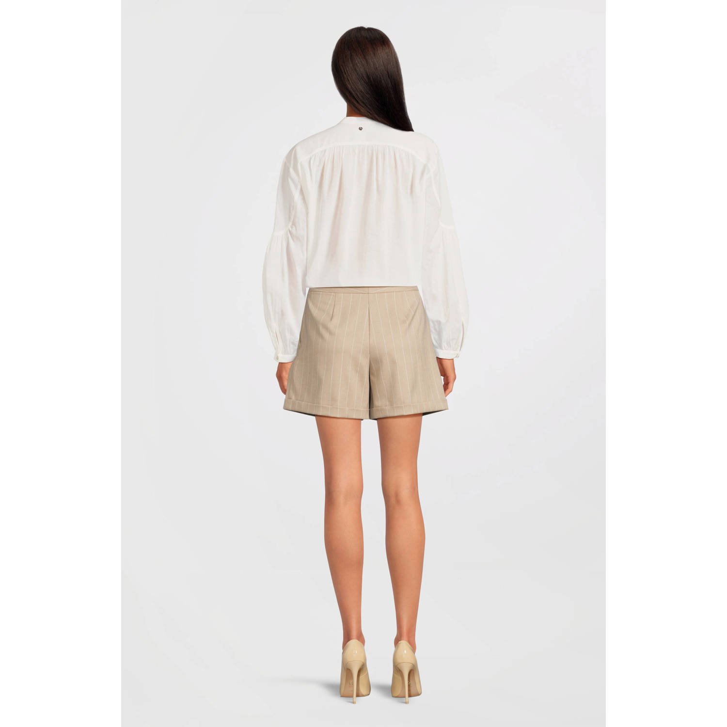 BOSS straight high waist casual short beige