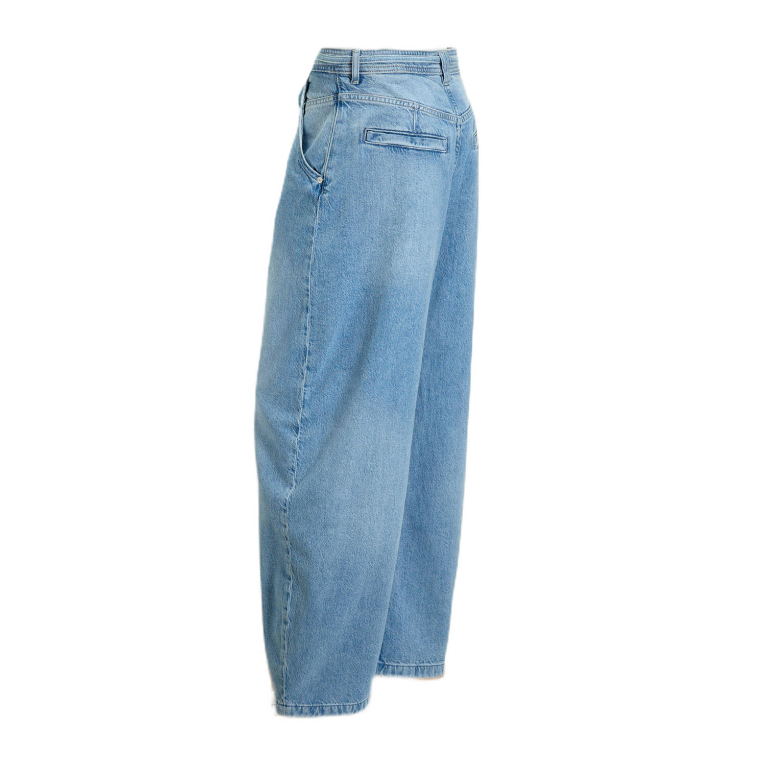 BOSS high waist wide leg jeans light blue denim