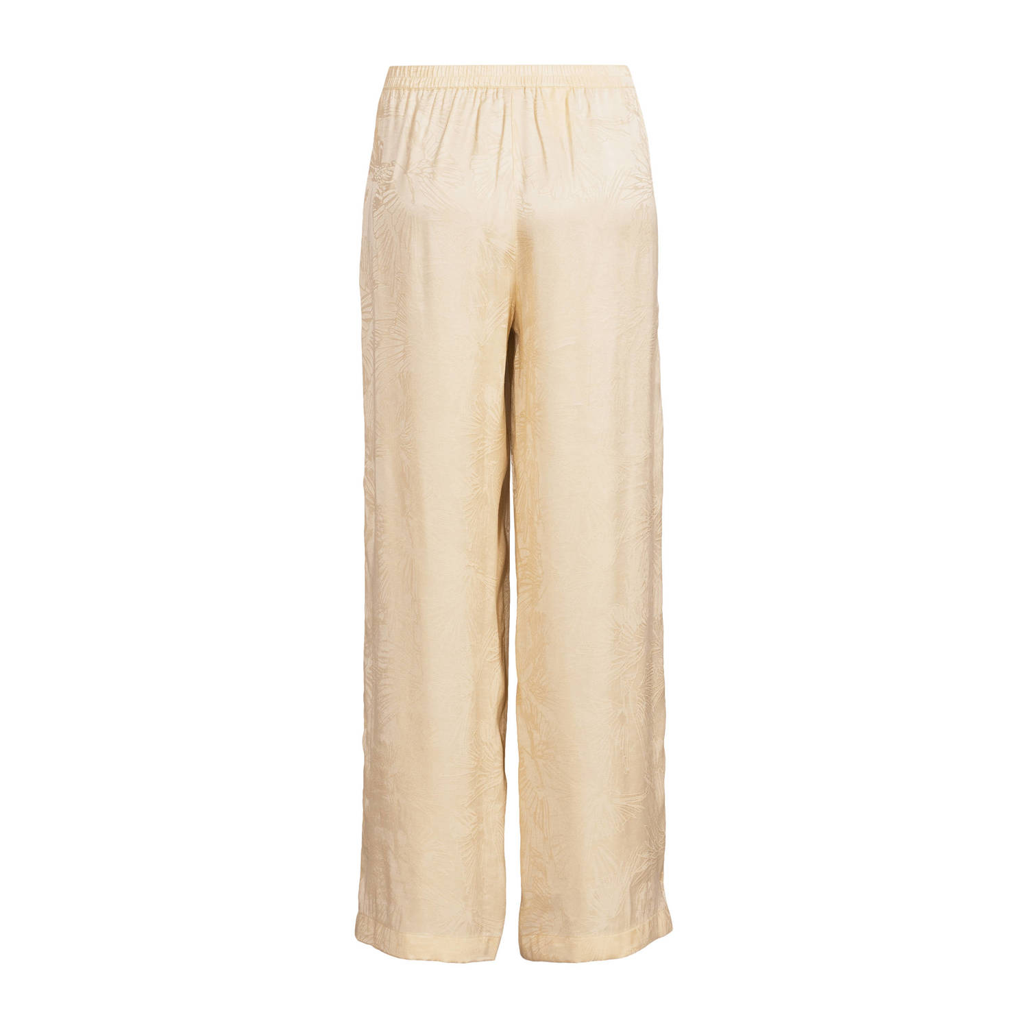 BOSS straight high waist broek beige