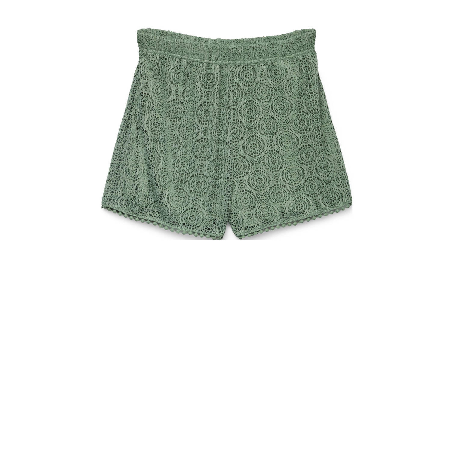 VERO MODA regular high waist groen crochet