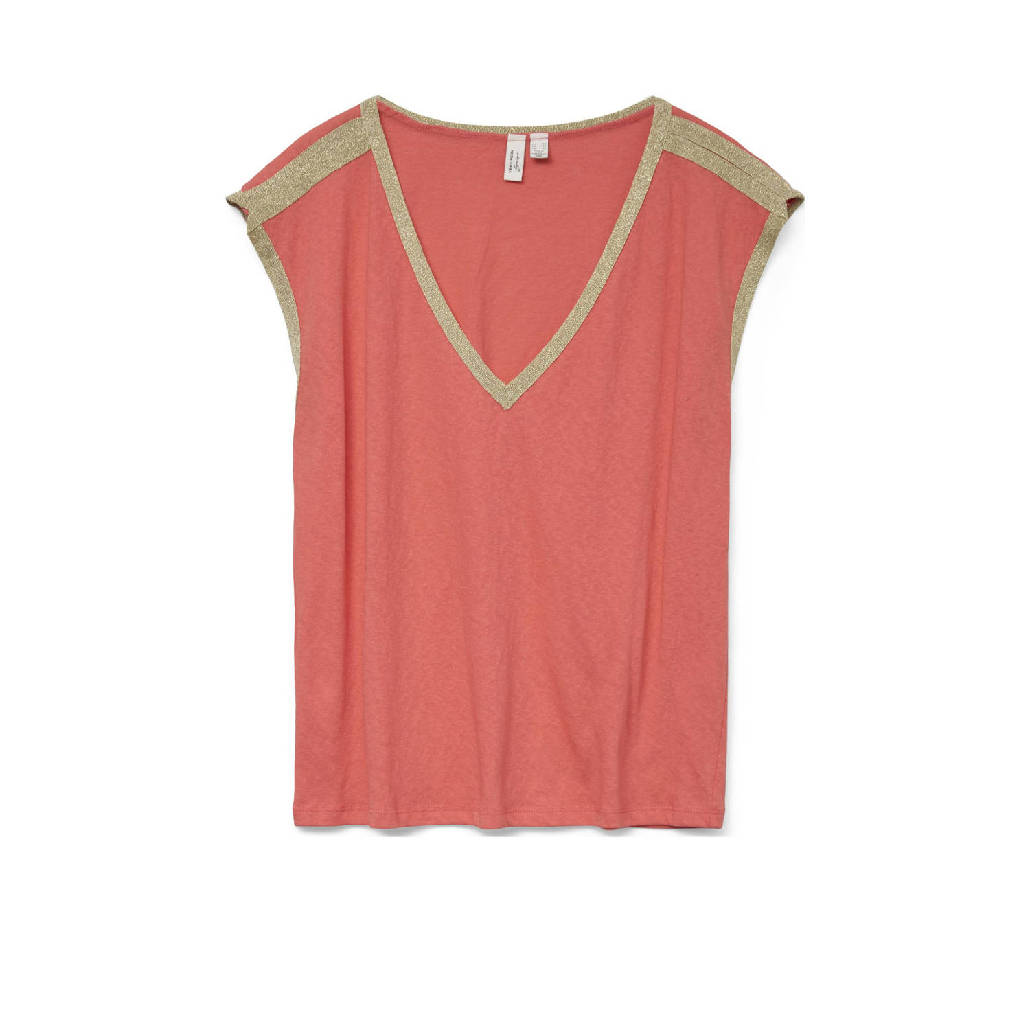 VERO MODA top koraalrood met glitter