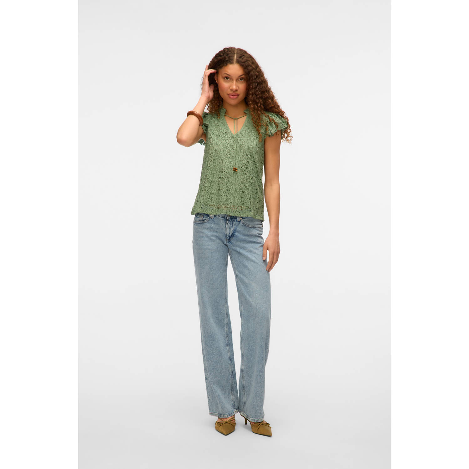 VERO MODA top lichtgroen