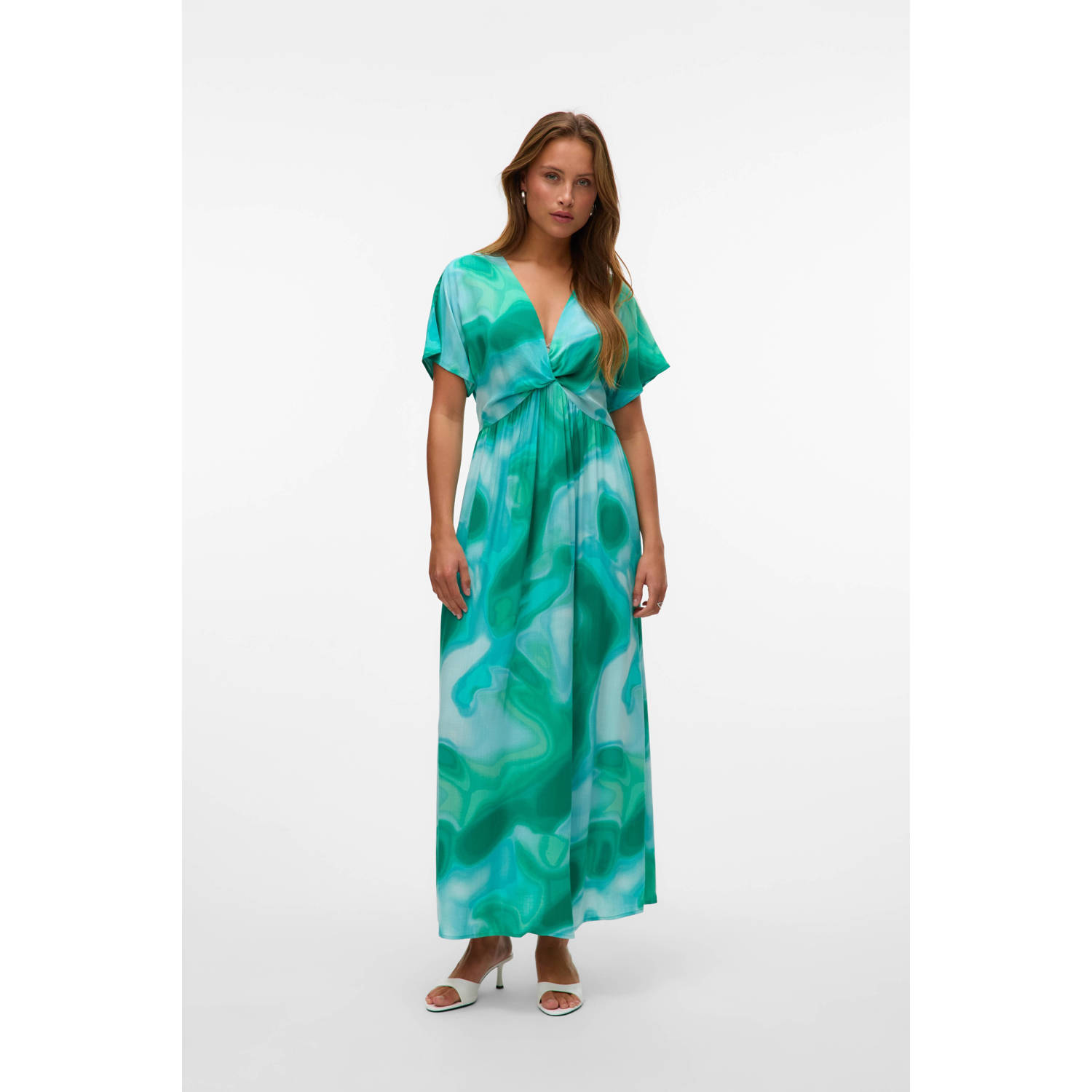 VERO MODA midi jurk groen