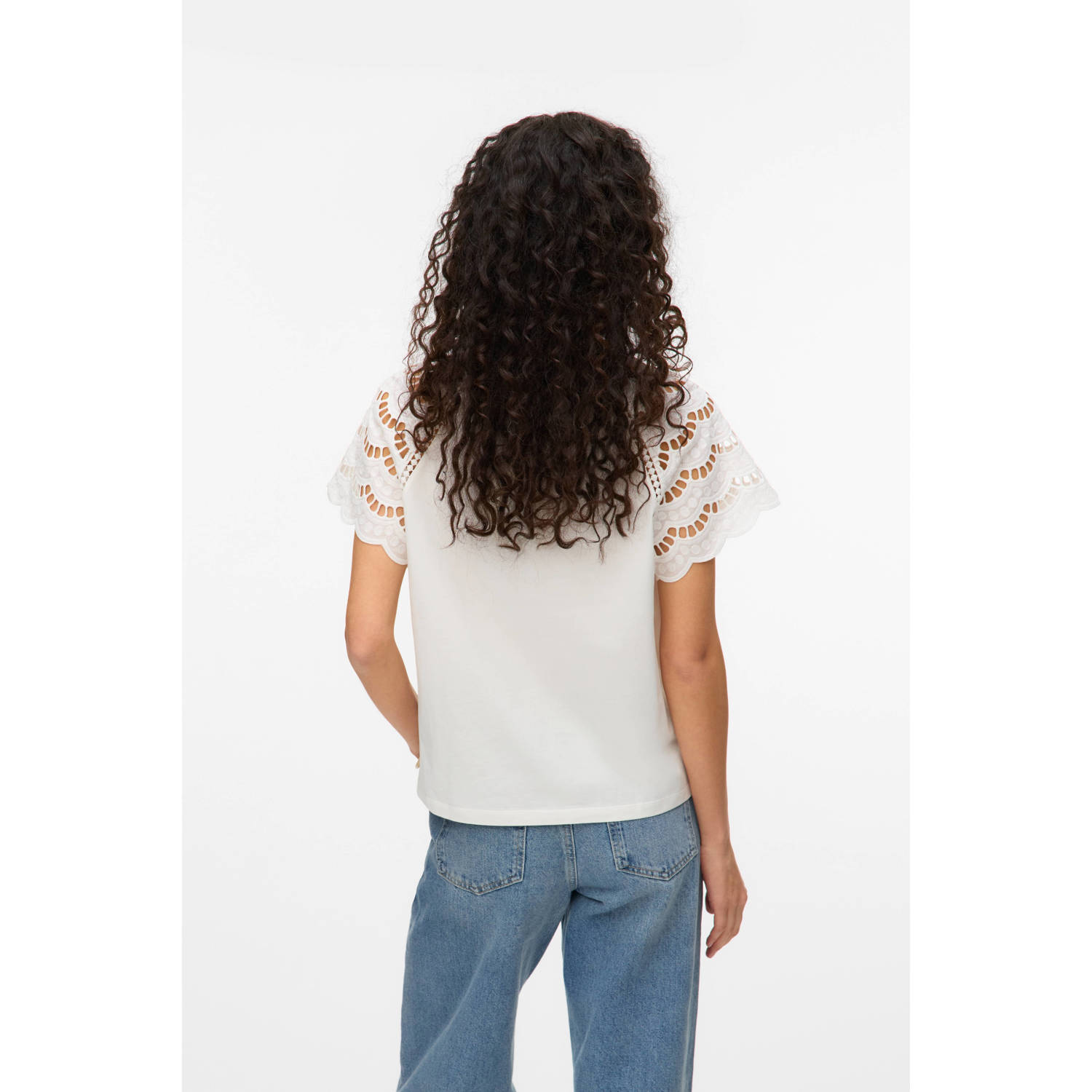 VERO MODA top wit gehaakt