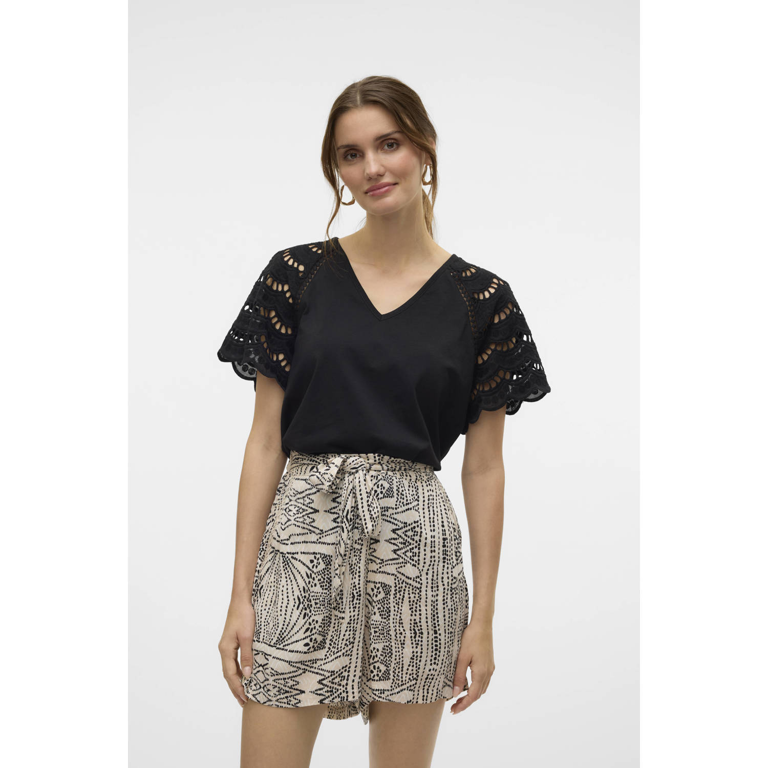 VERO MODA top zwart gehaakt