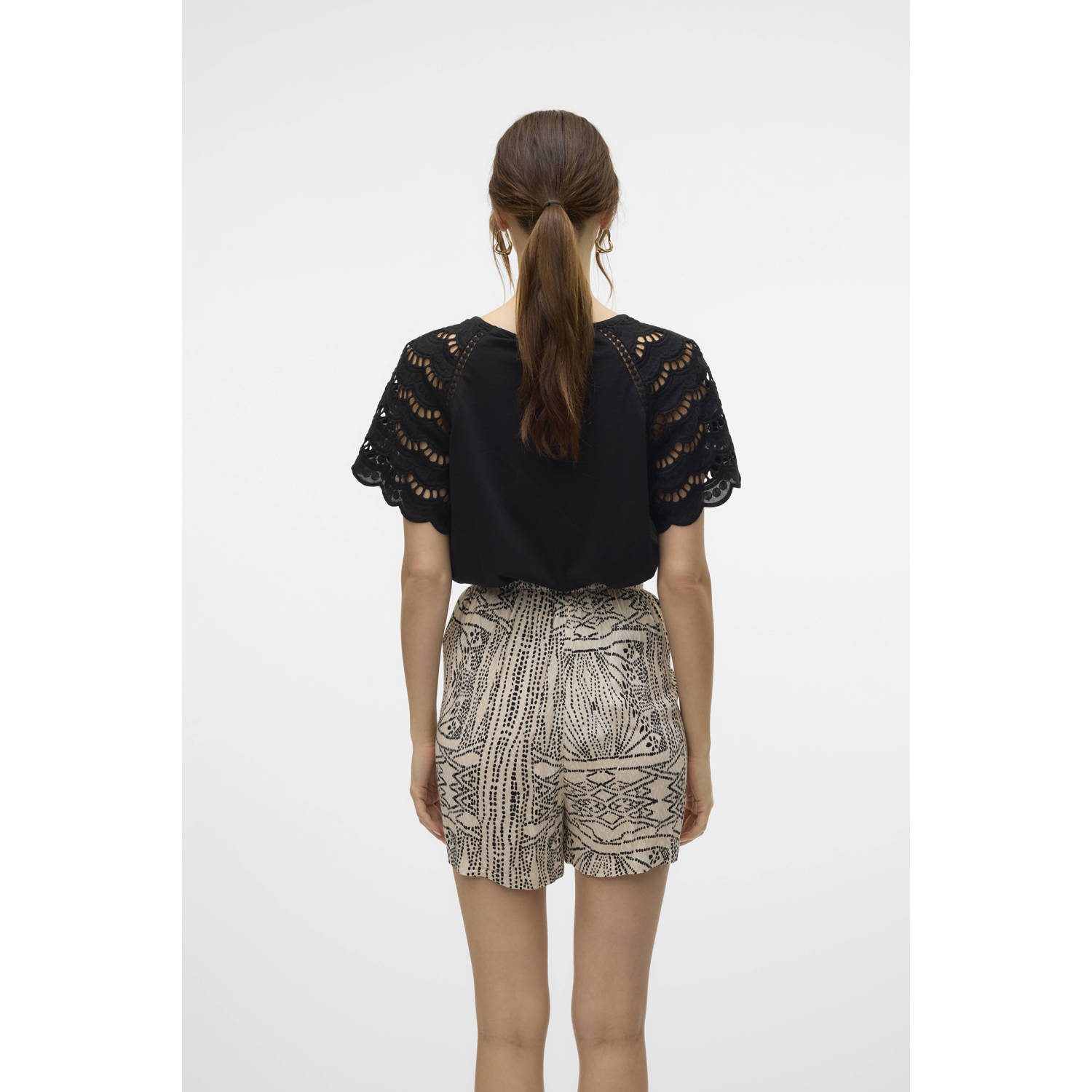 VERO MODA top zwart gehaakt
