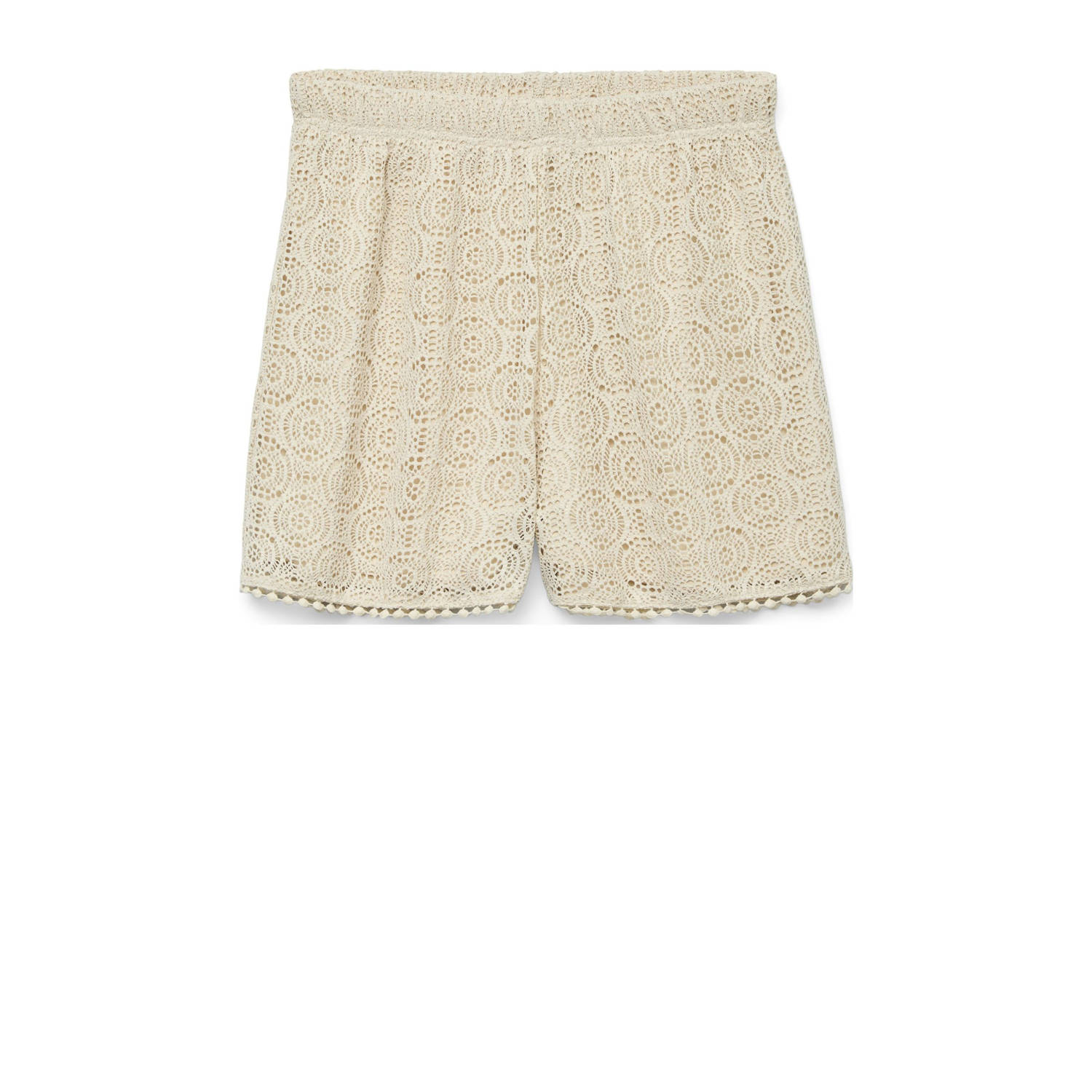 VERO MODA regular high waist beige crochet