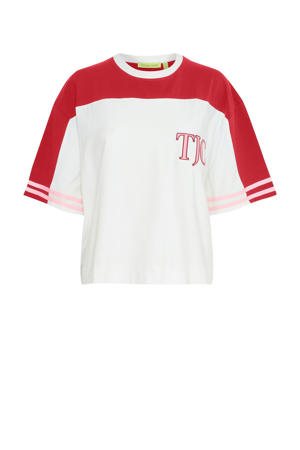 sportshirt wit/rood/roze