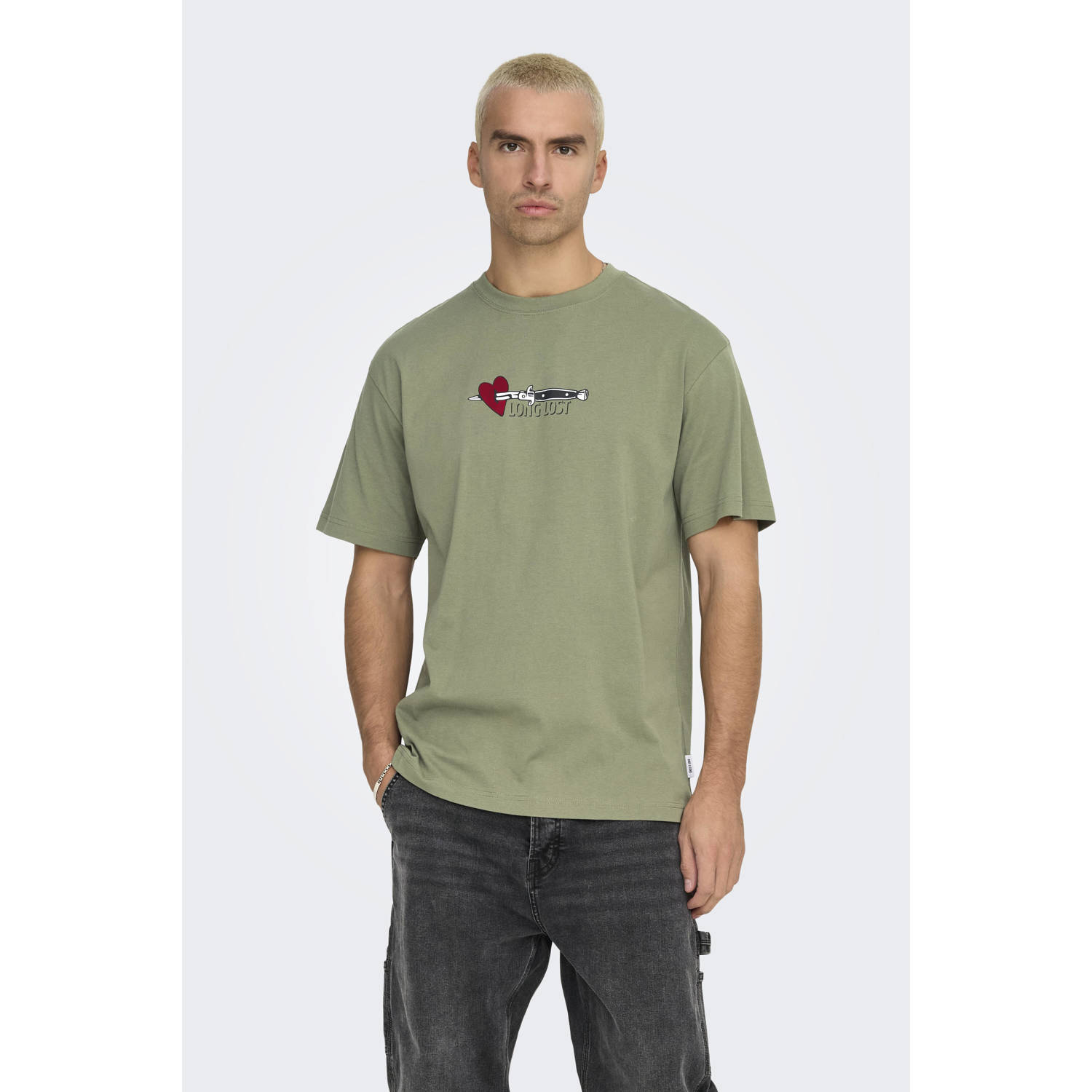 ONLY & SONS T-shirt groen