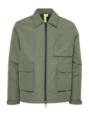 thumbnail: Groene heren TheJoggConcept jas van polyester met lange mouwen en 2-way rits