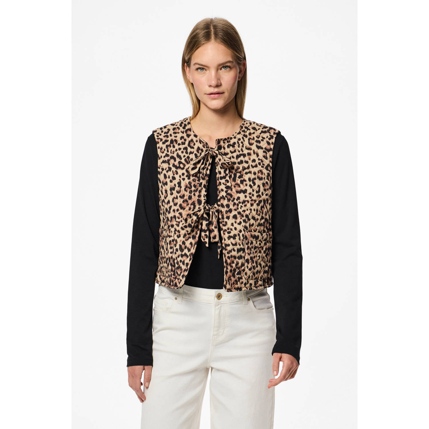 Pieces Regular fit gilet van puur viscose model 'SARIA'