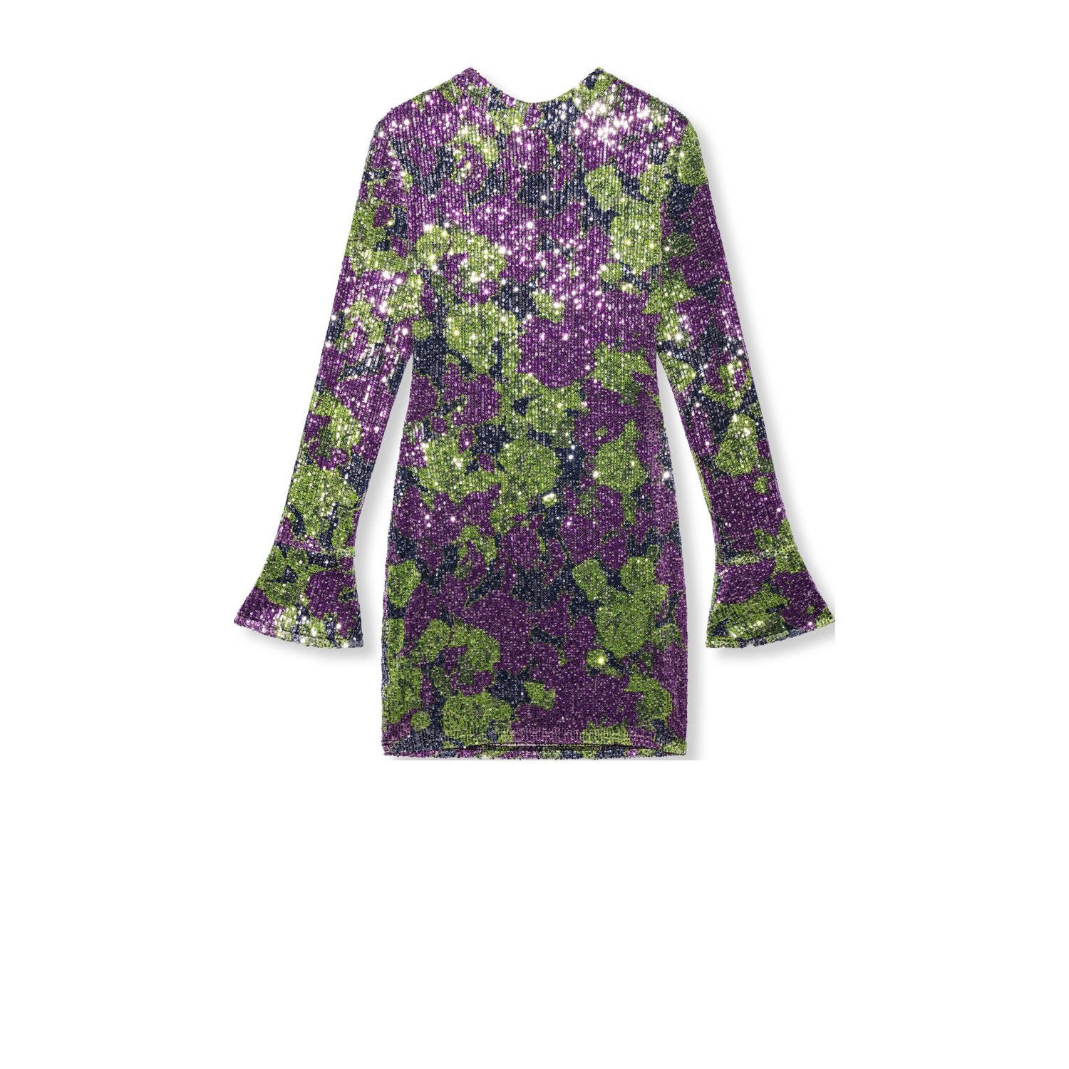 Refined Department glitterjurk met pailletten paars