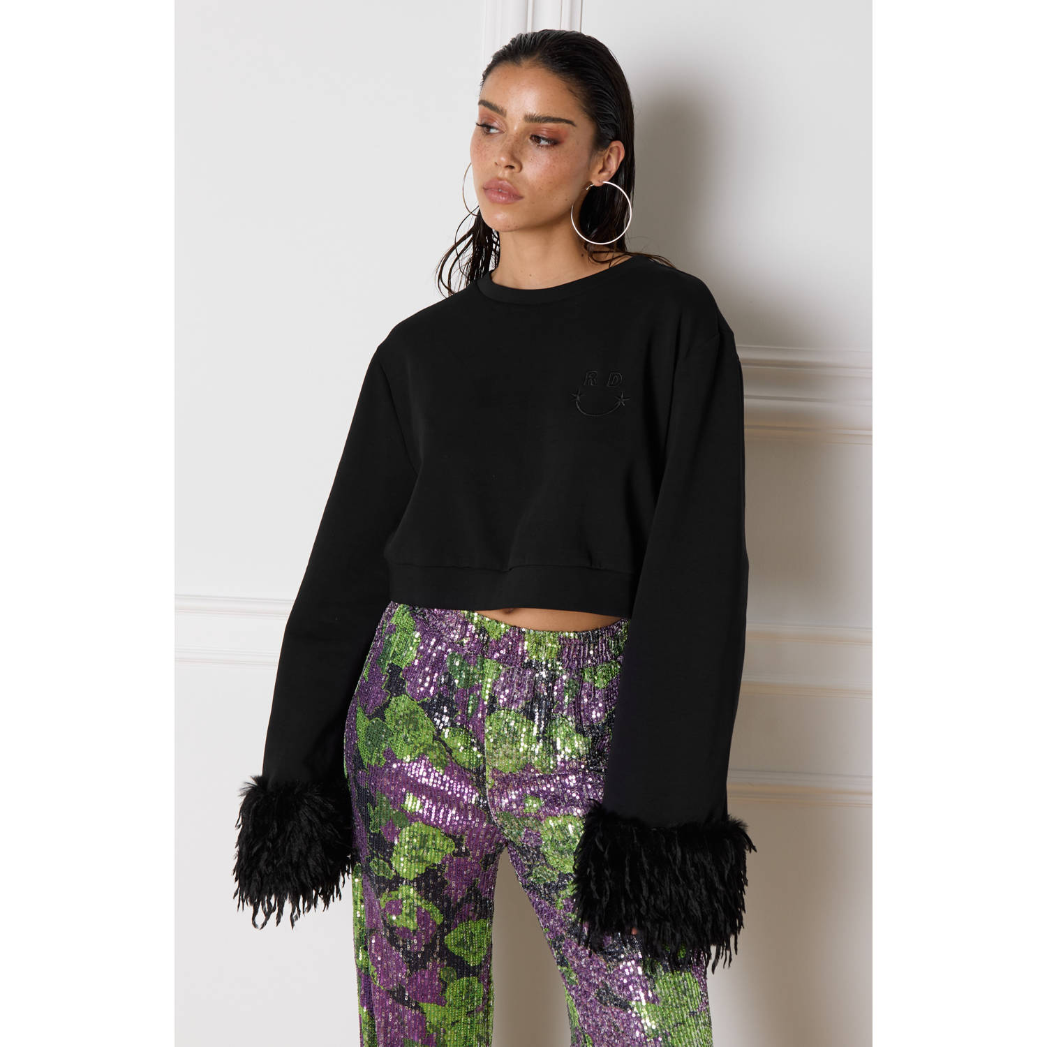 Refined Department cropped top zwart