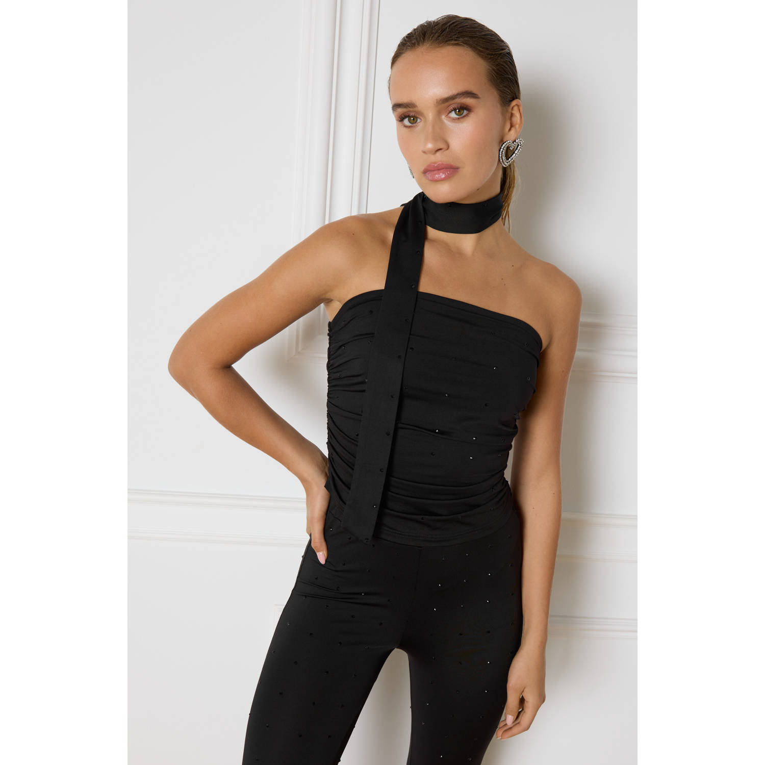 Refined Department strapless top zwart