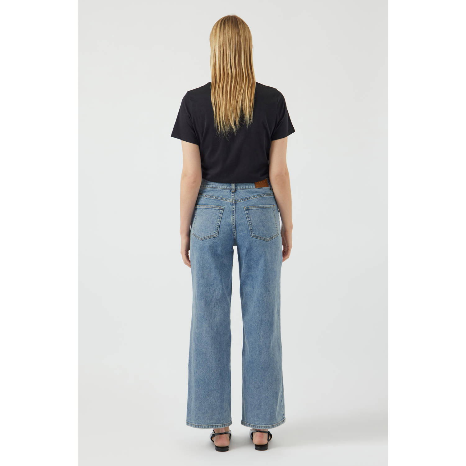 Y.A.S high waist medium blue denim