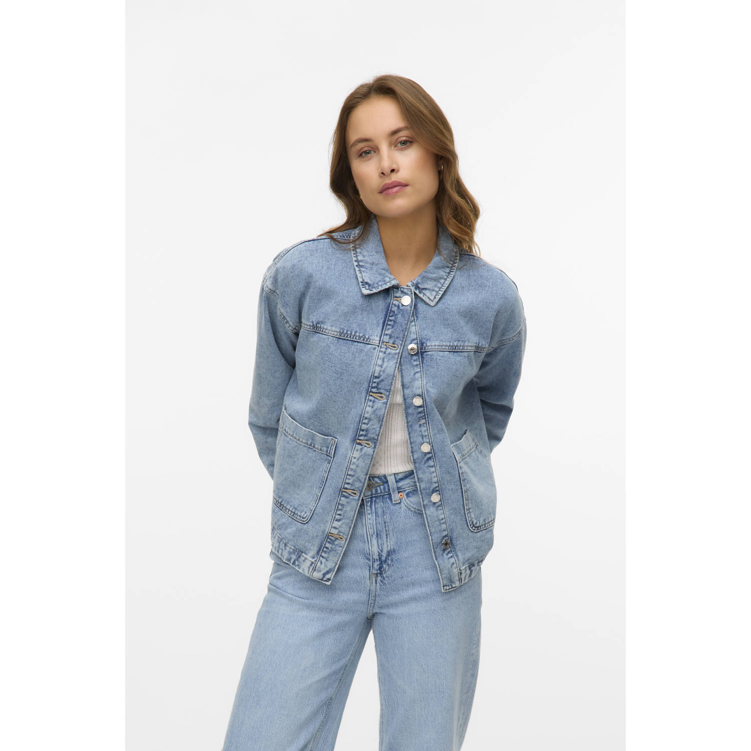 Vero Moda Jeansjack VMJAMIE LS DENIM SHACKET MIX NOOS