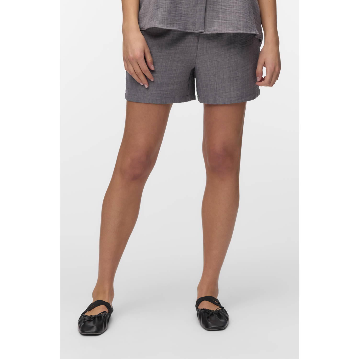 VERO MODA regular waist casual short antraciet