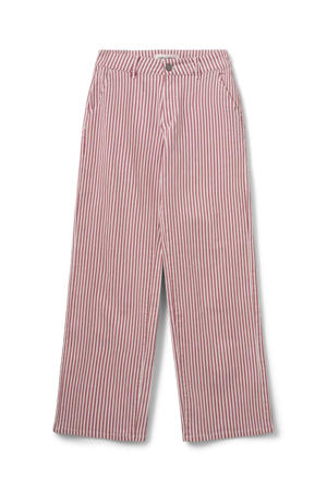 high waist wide leg jeans rood