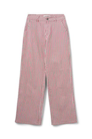 high waist wide leg jeans rood