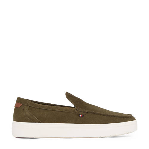 Tommy Hilfiger suède loafers kaki afbeelding