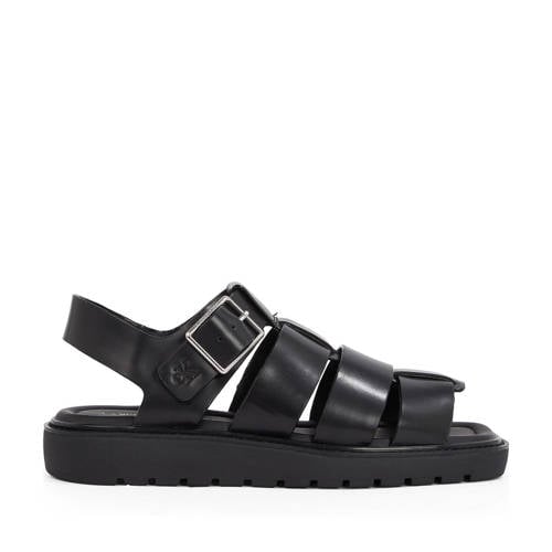 Calvin Klein leren sandalen zwart afbeelding