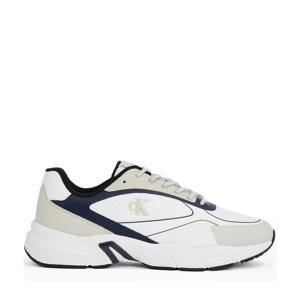   sneakers wit/donkerblauw