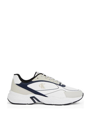   sneakers wit/donkerblauw