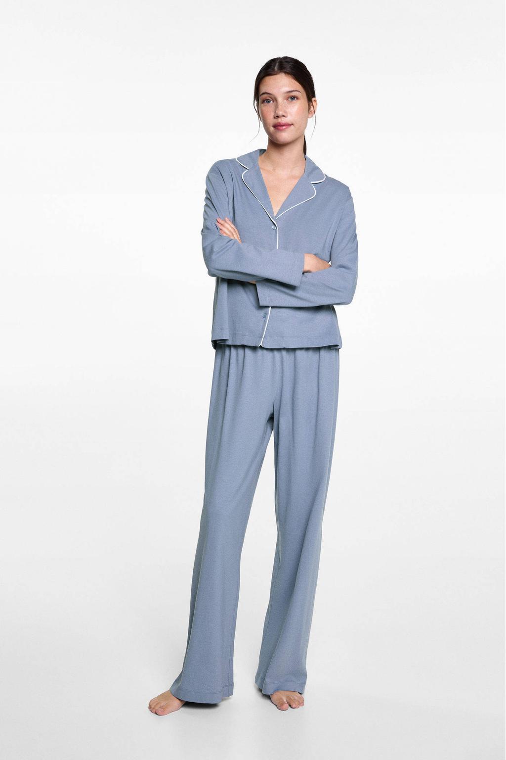 MANGO TEEN pyjama middenblauw | wehkamp