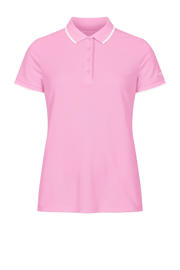 thumbnail: Roze dames Rohnisch sportpolo Miriam van polyester met effen, korte mouwen, klassieke kraag en knoopsluiting