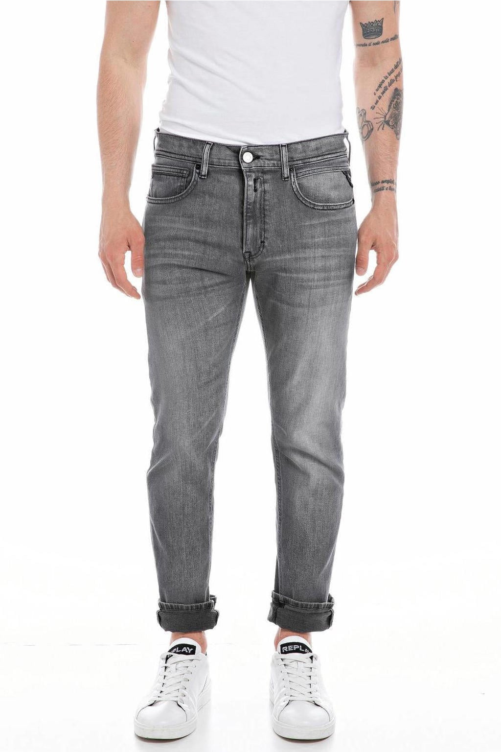 REPLAY GROVER straight leg jeans grey denim
