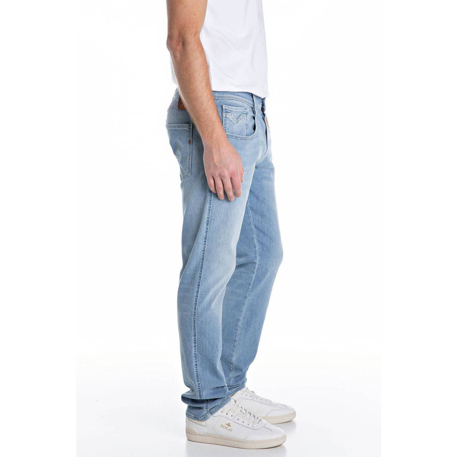 REPLAY slim fit jeans ANBASS Hyperflex light blue denim