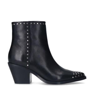 leren cowboylaarzen zwart