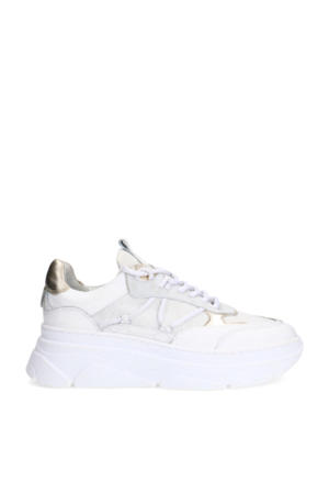   leren sneakers wit