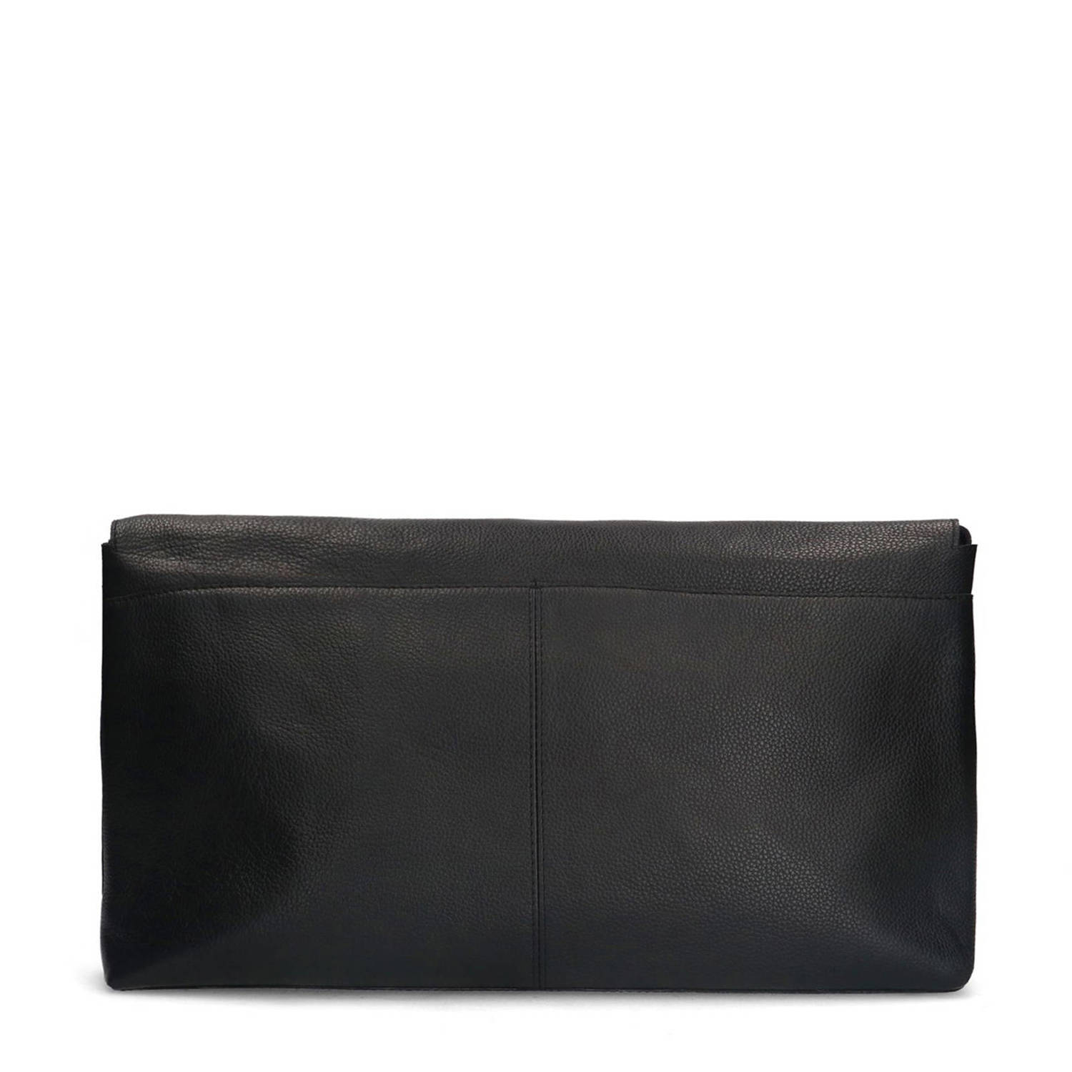 Manfield leren crossbody tas zwart