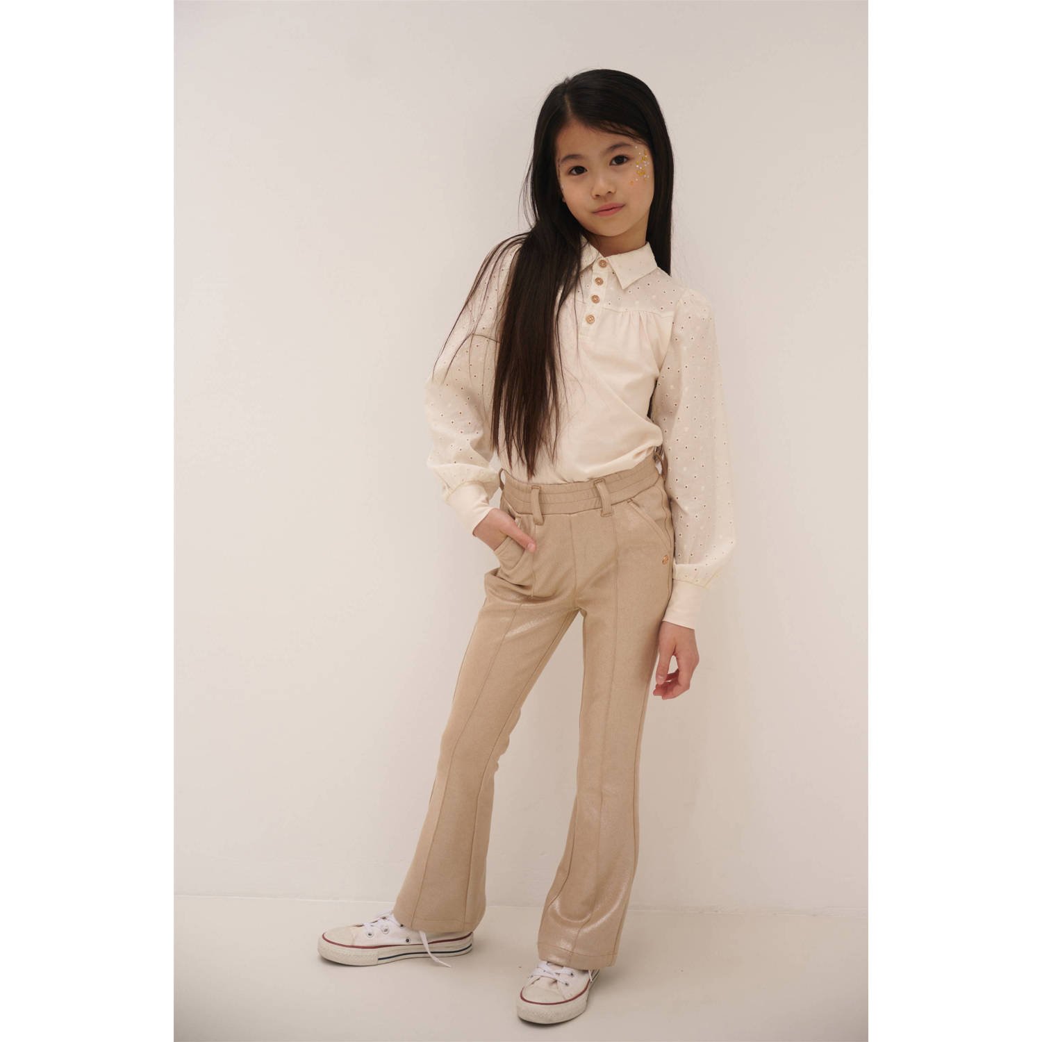 NONO bootcut casual broek goud