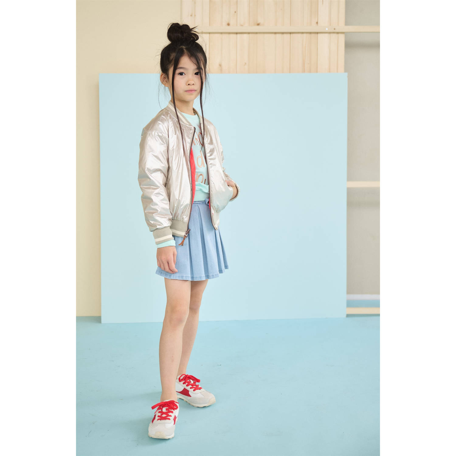 NONO spijkerrok light blue denim