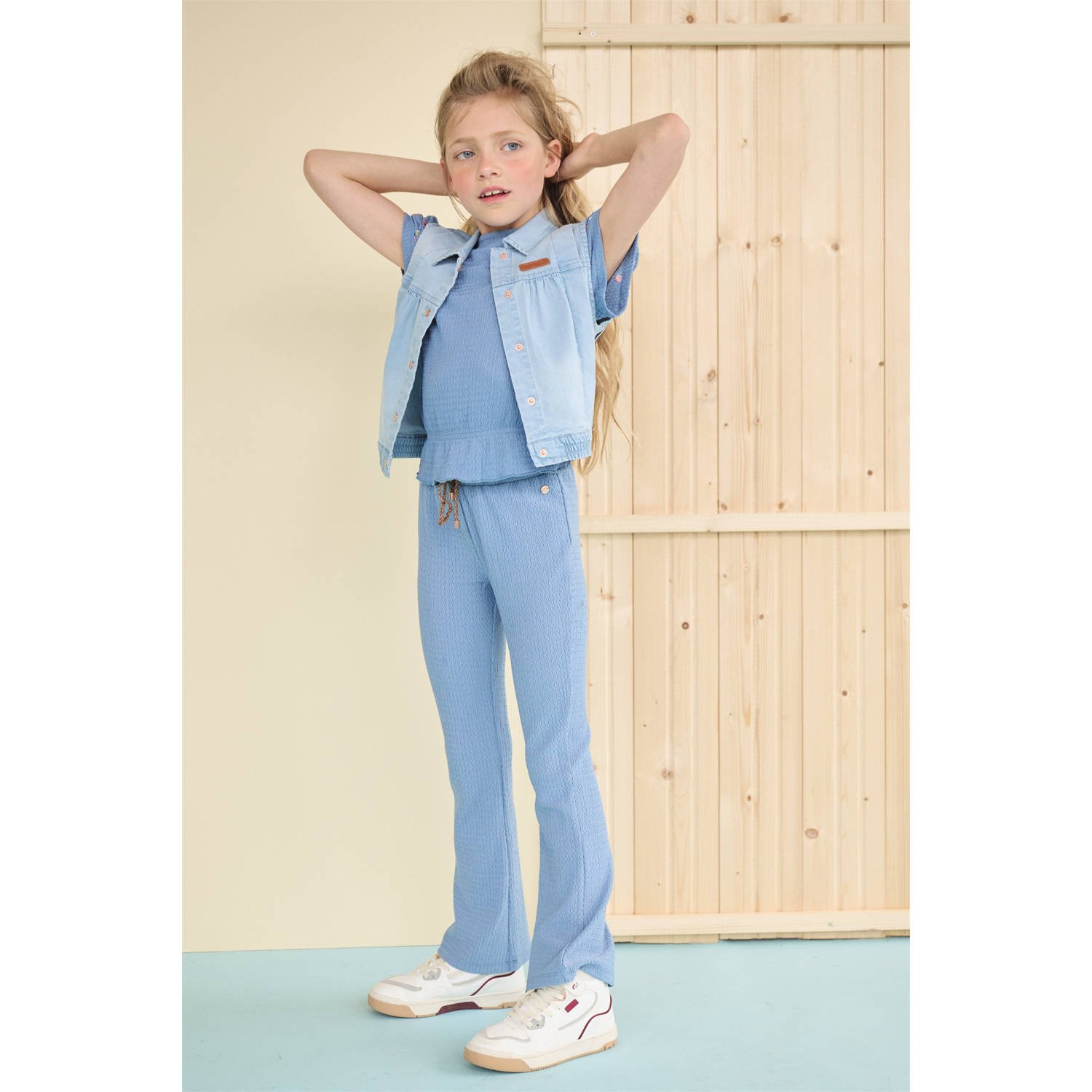 NONO bootcut casual broek blauw