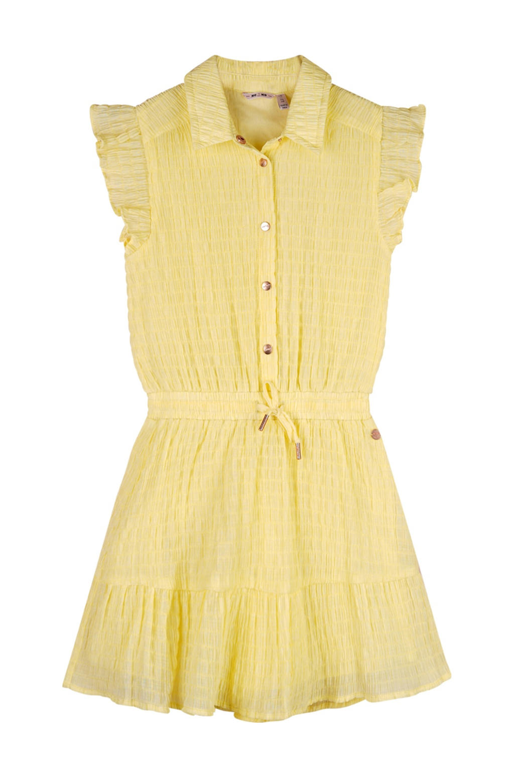 Chiffon maxi-jurk met een V-hals en ruches aan de zoom - Roze - Maat 40-64