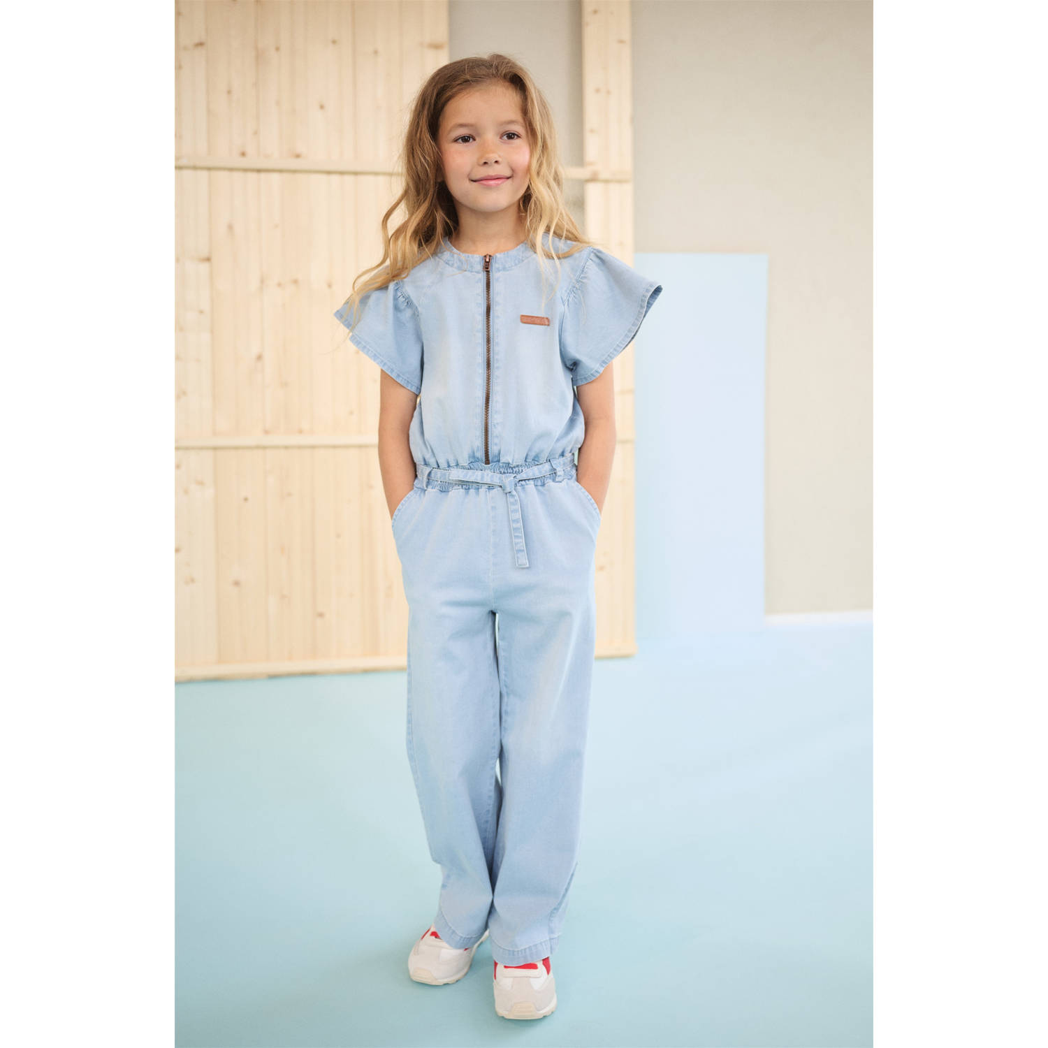 NONO regular jumpsuit light blue denim