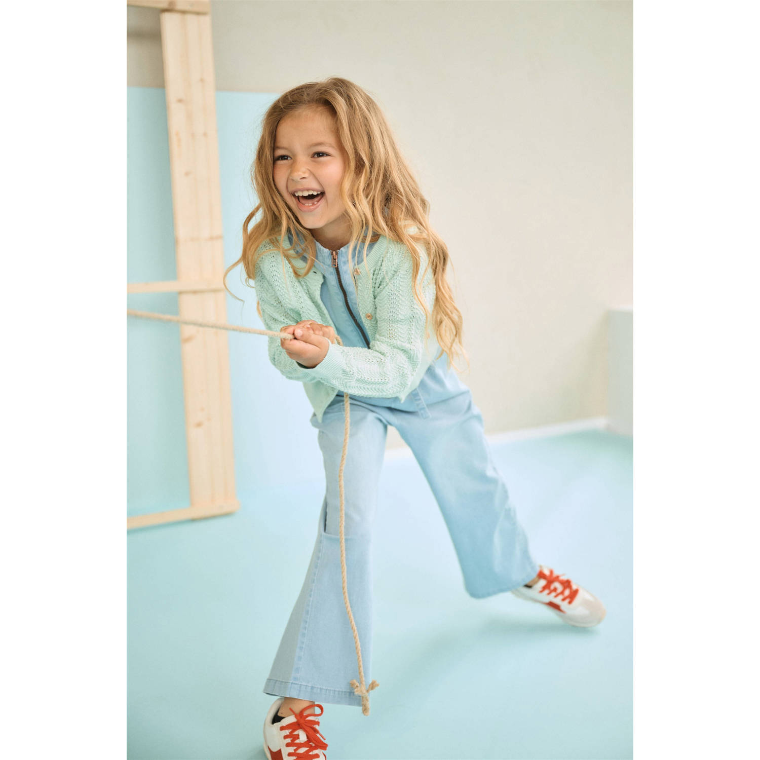 NONO regular jumpsuit light blue denim