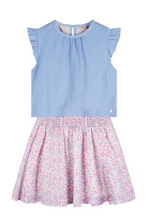 midi jurk blauw