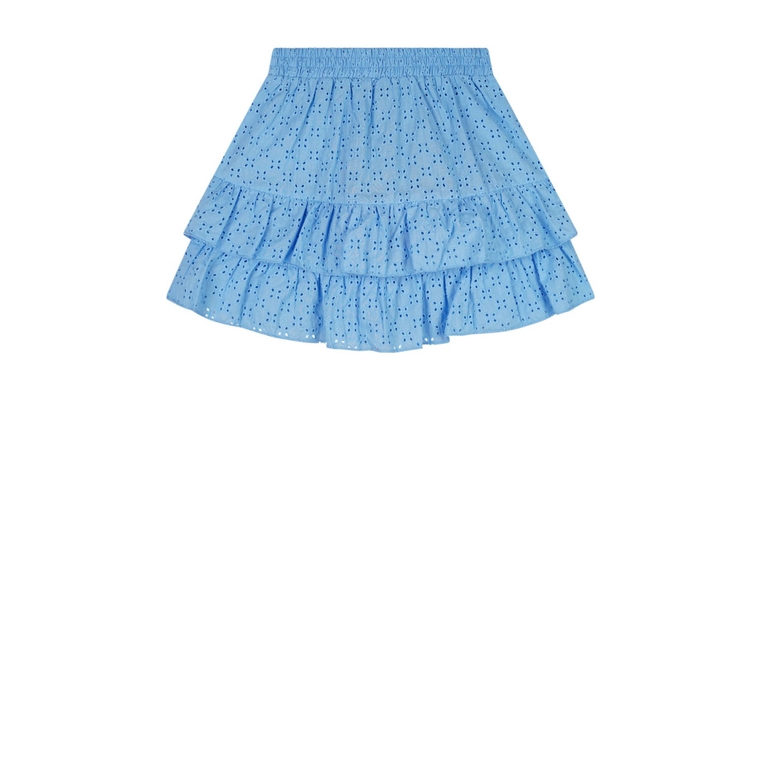 NONO midi rok strokenrok blauw