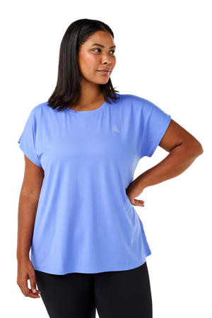 Plus Size sportshirt lichtblauw