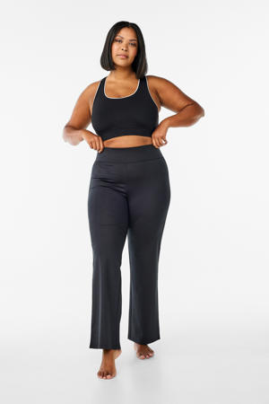 Plus Size flared sportlegging zwart