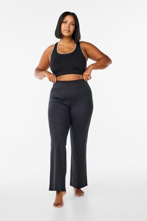 Plus Size flared sportlegging zwart