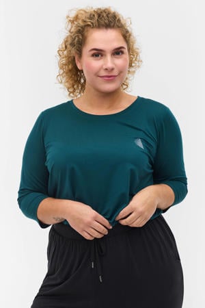 Plus Size sportshirt petrol