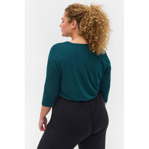 ACTIVE By Zizzi Plus Size sportshirt petrol afbeelding