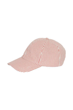 gestreepte pet  MSCHRhianne rood/wit
