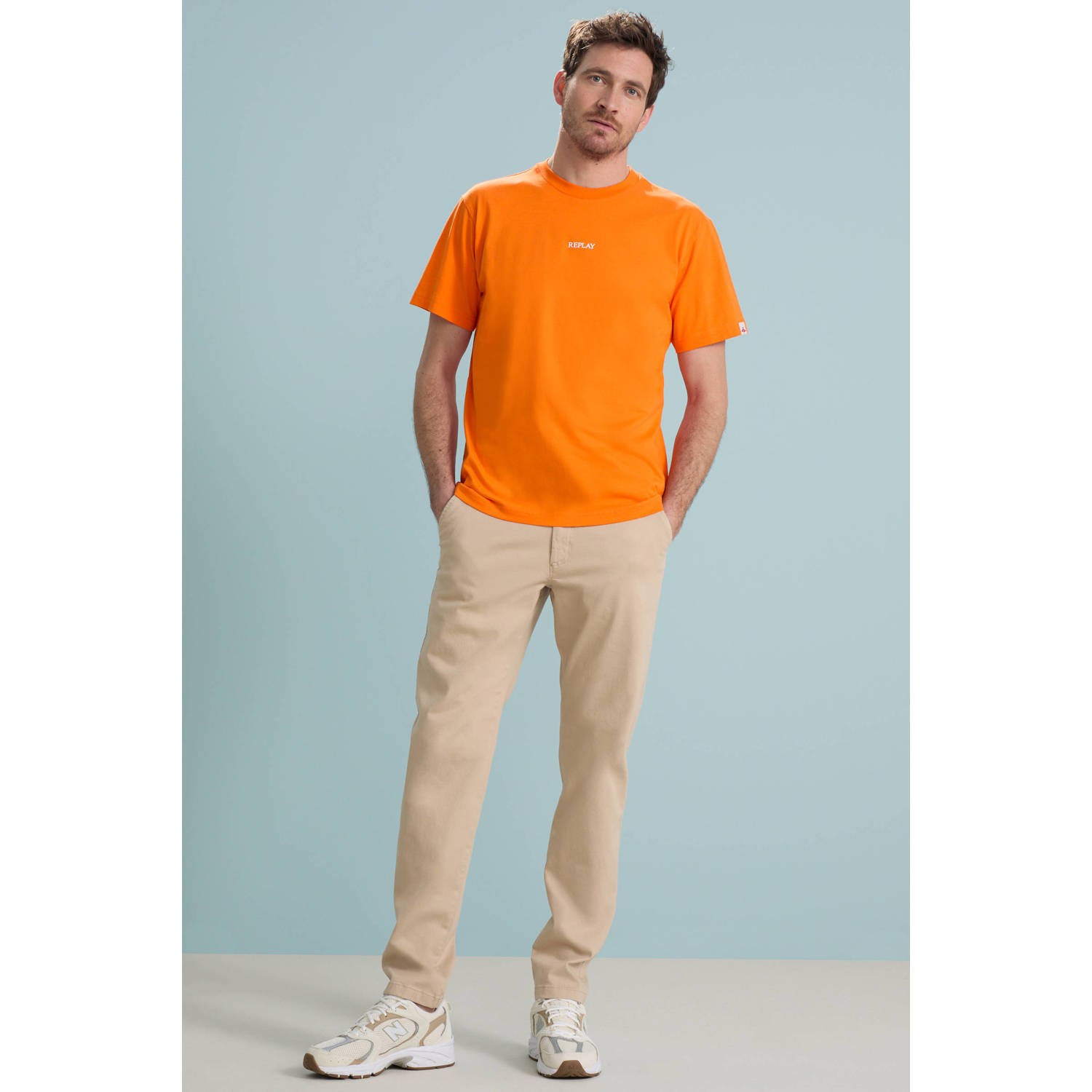 REPLAY T-shirt oranje