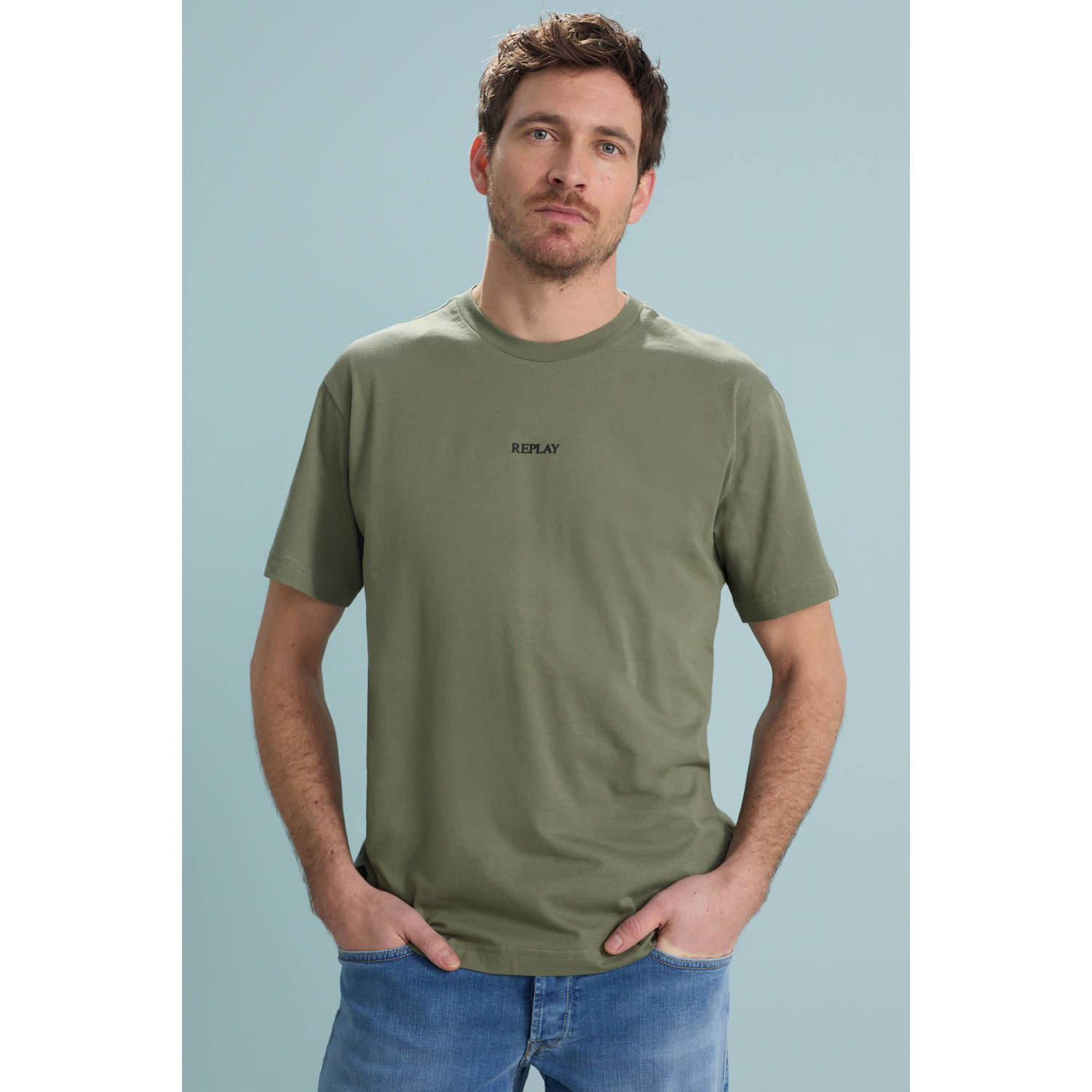 REPLAY T-shirt groen